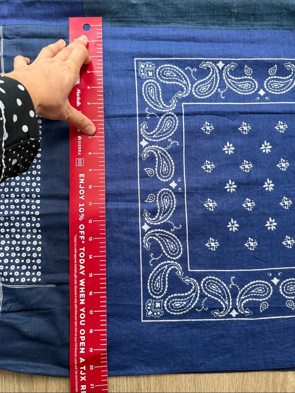 OVS Men Oversized Bandana Paisley Cotton Scarf Navy Blue NWT